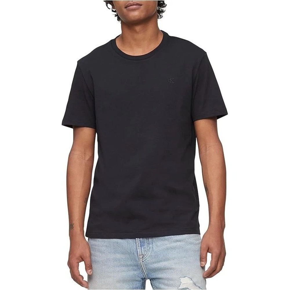 NWT Calvin Klein T-Shirt Men's Small Black 100% Cotton Casual CK Logo e2259